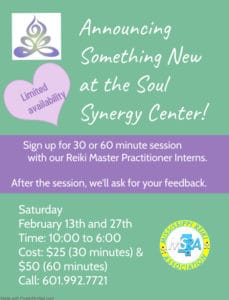 Reiki Sessions with Reiki Master Practitioner Interns @ Soul Synergy Center